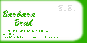 barbara bruk business card